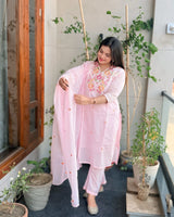 Fine Weave Complete Threadwork Pure Cotton Suit!