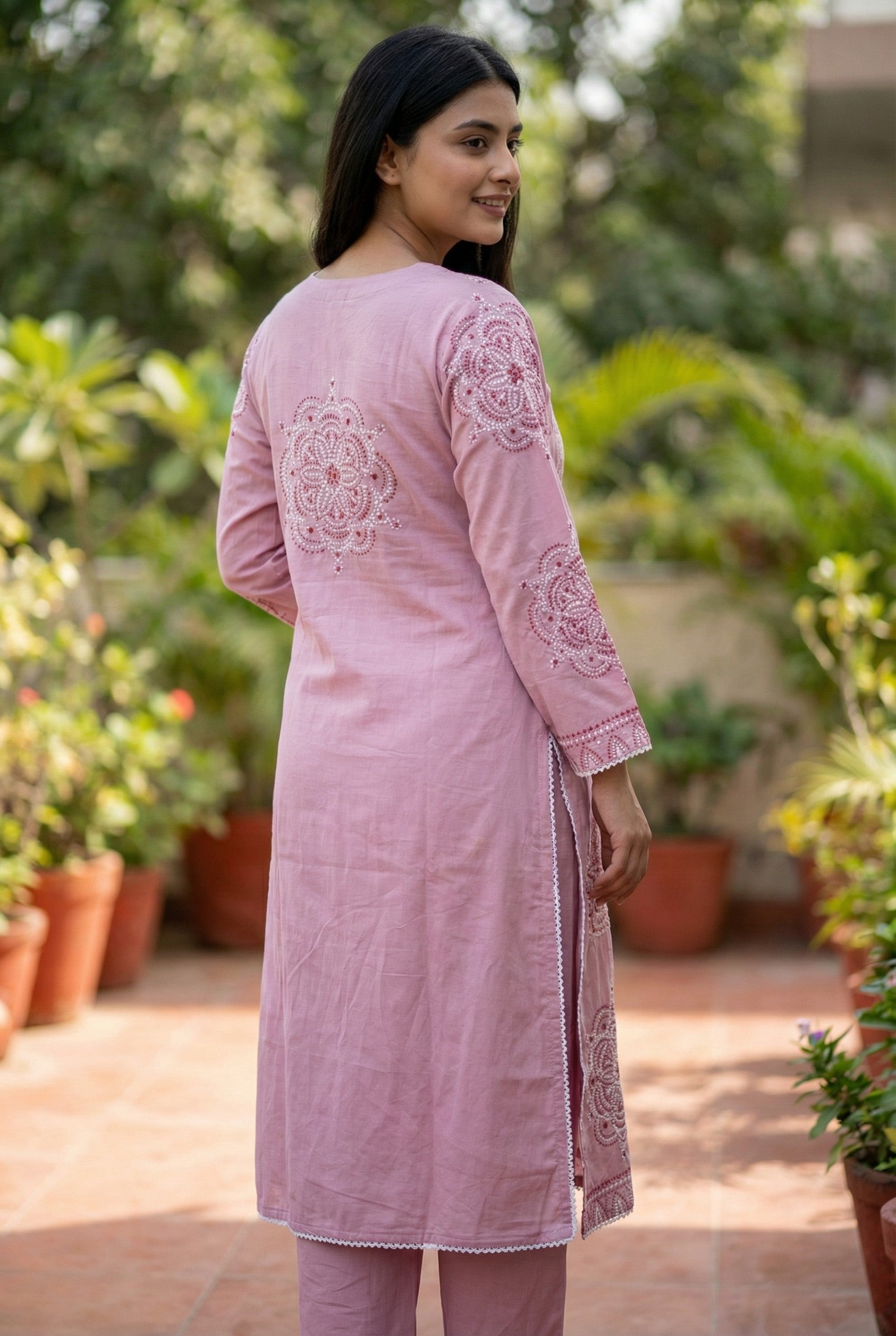 Soft Pastel Cotton Suit Perfect for Summer Days 🌸