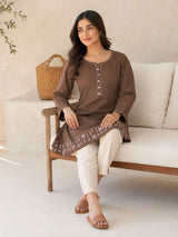Chocolate Brown Pure Cotton Tunic!