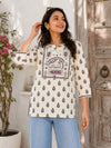 Soft Creamy White Thread Work Tunic!
