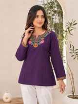 Pretty Purple Thread work Tunic!🤞