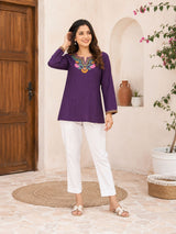 Pretty Purple Thread work Tunic!🤞