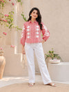Women's Striped Embroidered Puff Sleeve Cotton Shirt(RED)!❤