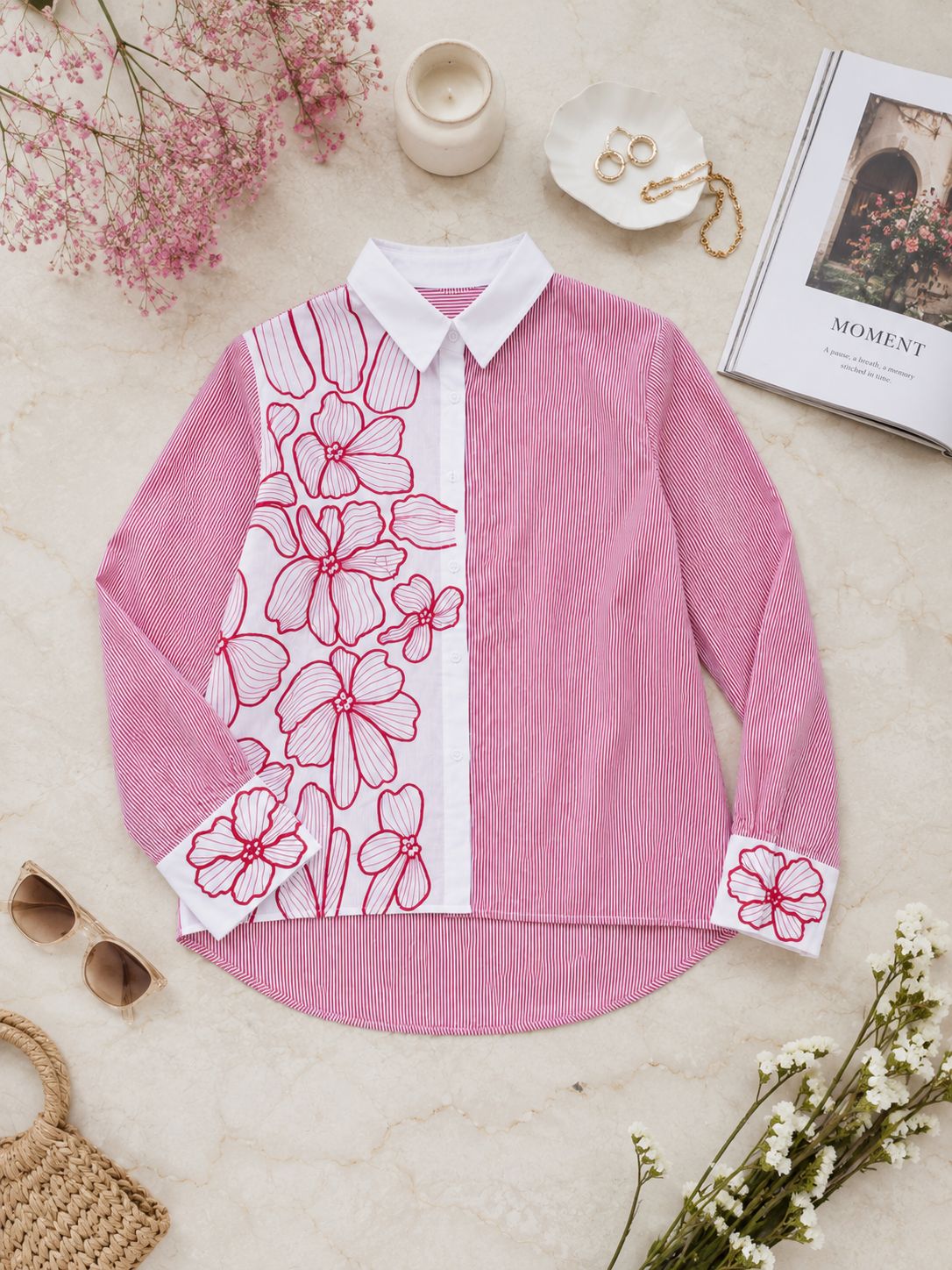 Blush Bloom Statement Shirt!(Red)💖