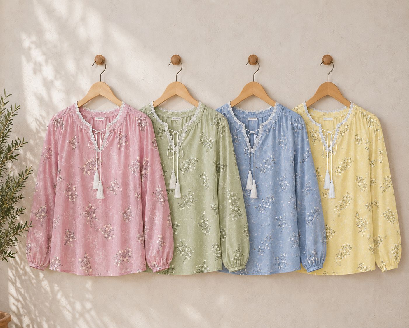 Elegant Sheer Organza Floral Embellished Top – Pastel Yellow