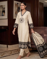 Bloom Print Pure Cotton Muslin Straight Suit - Sakshe Studio