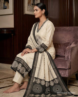 Bloom Print Pure Cotton Muslin Straight Suit - Sakshe Studio