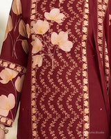 Classic Printed Cotton Straight Suit - Sakshe Studio