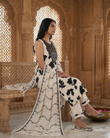 Mirror Patch Pure Cotton Straight Suit with Cotton Silk Dupatta - Sakshe Studio
