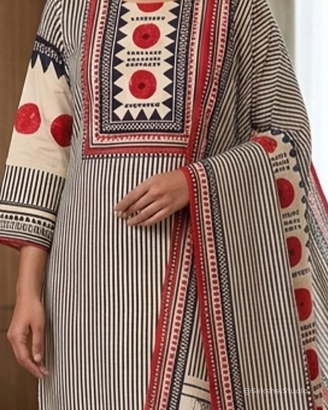Printed Mist Pure Cotton Muslin Straight Suit - Sakshe Studio