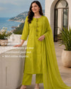 Citrus Bloom Self Embroidered Cotton Kurta Set!š