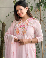 Fine Weave Complete Threadwork Pure Cotton Suit!