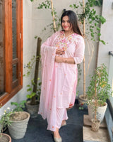 Fine Weave Complete Threadwork Pure Cotton Suit!