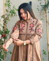 Coffee Mocha Pure Cotton Full Thread work Co-ord set!