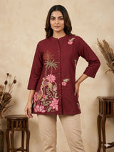 Rust Paradise Thread work cotton Tunic!