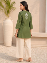 Garden Green Pure cotton Back work Tunic!✨