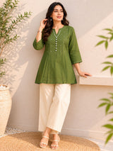 Garden Green Pure cotton Back work Tunic!✨