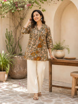 Coffee Garden Pure Cotton Collar Tunic!