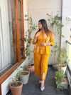 Sunflower Yellow Cotton Embroidery Co-Ord set😘