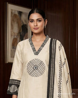 Bloom Print Pure Cotton Muslin Straight Suit - Sakshe Studio