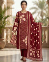 Classic Printed Cotton Straight Suit - Sakshe Studio