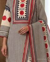 Printed Mist Pure Cotton Muslin Straight Suit - Sakshe Studio